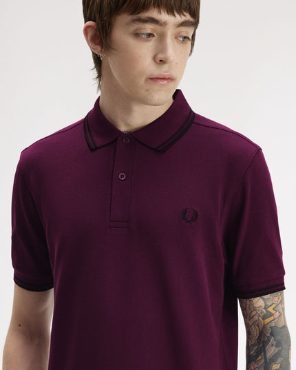 Twin Tipped Polo - Plum/Black