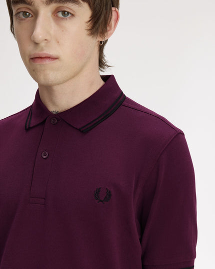 Twin Tipped Polo - Plum/Black