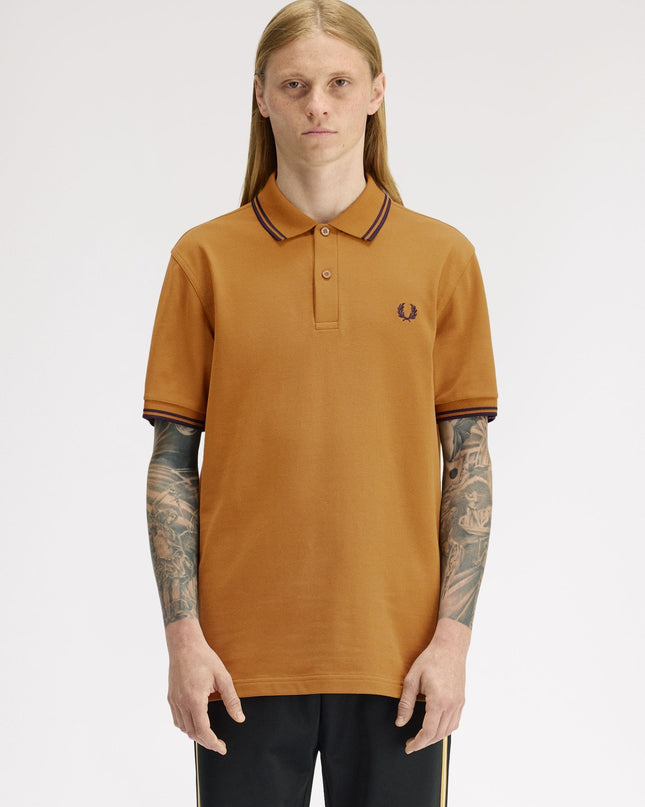 Fred Perry M3600 Polo Shirt - Dark Caramel
