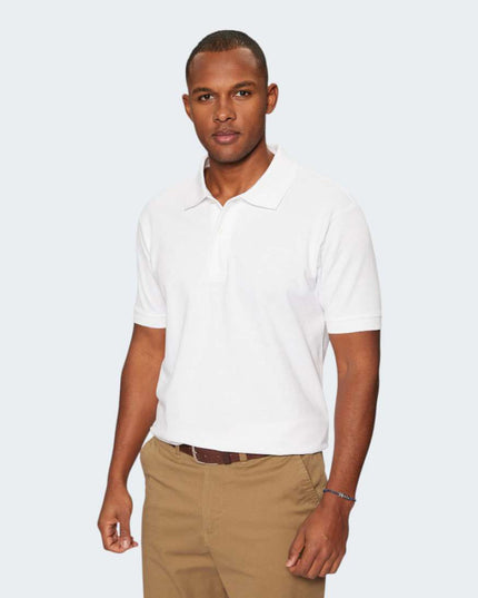 Guess Jeans Embroidered Logo Polo in White