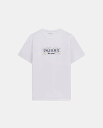 Guess Printed Logo T-Shirt - White