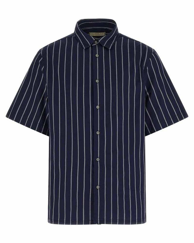 Guess Striped Short Sleeve Shirt - Navy/White