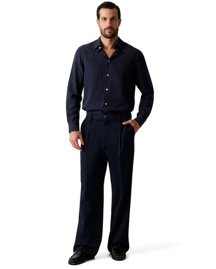 Guess Marciano Long Sleeved Shirt Solid Navy