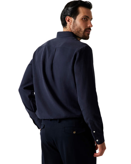 Guess Marciano Long Sleeved Shirt Solid Navy