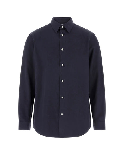 Guess Marciano Long Sleeved Shirt Solid Navy