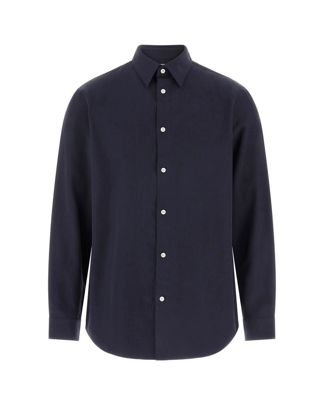 Guess Marciano Long Sleeved Shirt Solid Navy