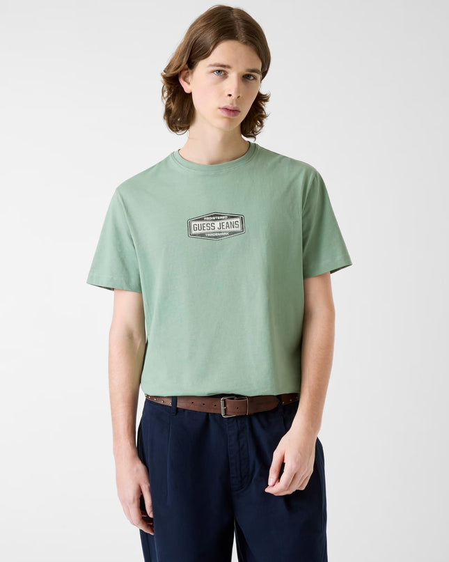 Guess Printed Logo T-Shirt - Light Green