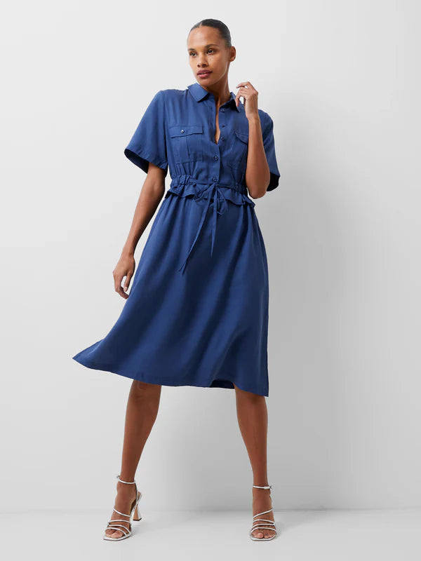 Arielle Shirt Dress - Midnight Blue
