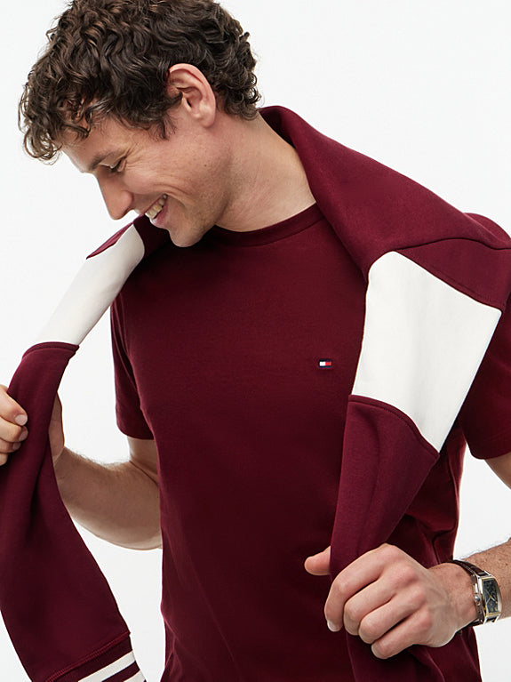 Tommy Jeans Xslim Tee in Calypso Berry