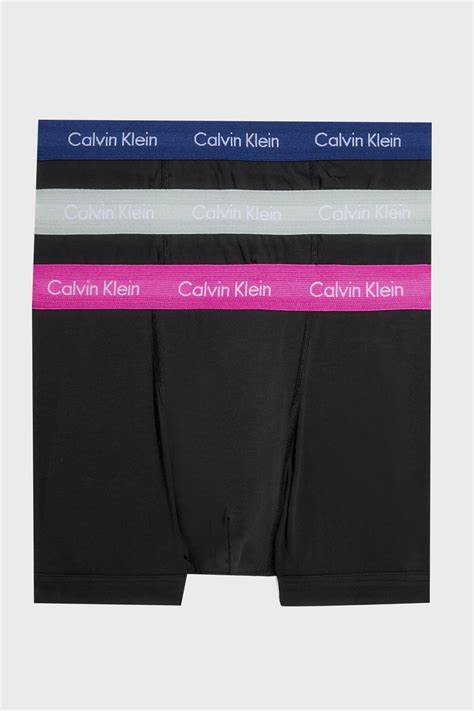 Calvin Klein Classic Fit 3 Pack Cotton Stretch Boxer Set - Silver/Pink/Royal Blue