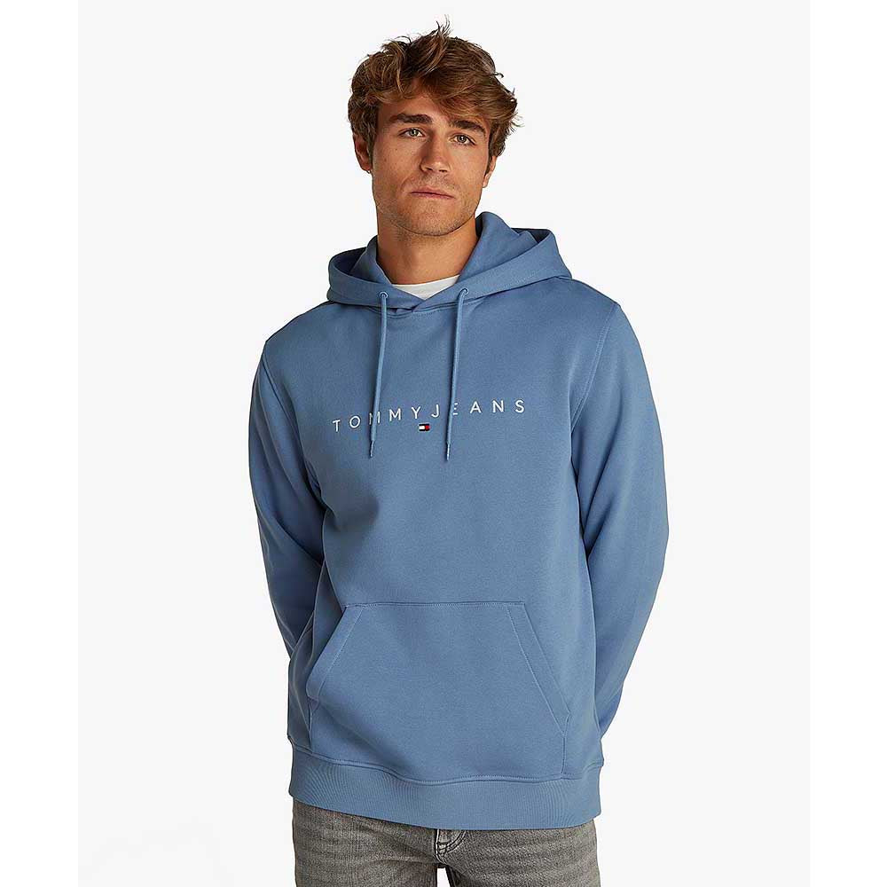 Tommy Jeans - Logo Drawstring Hoody - Colorado Blue