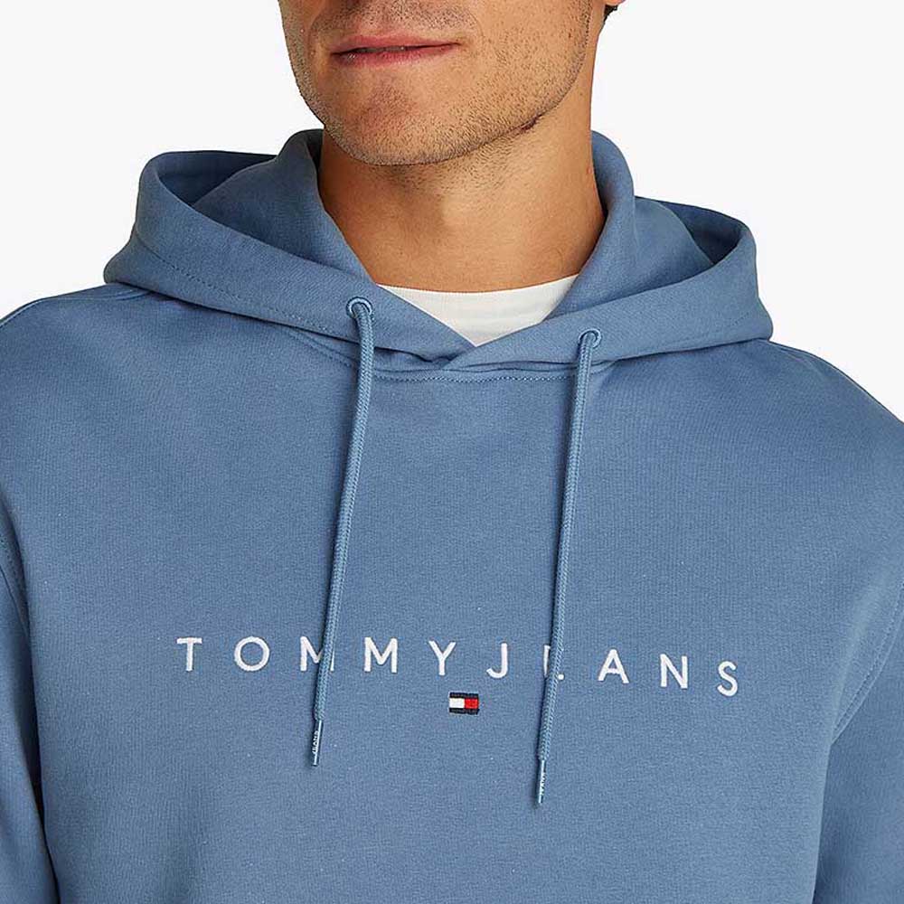 Tommy Jeans - Logo Drawstring Hoody - Colorado Blue