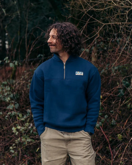 Bracken Quarter Zip - Navy