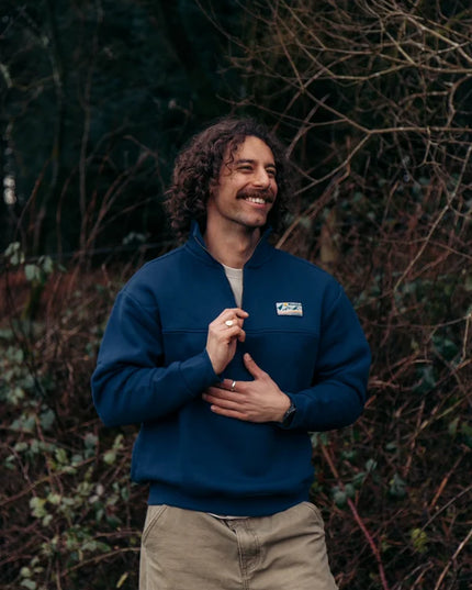 Bracken Quarter Zip - Navy