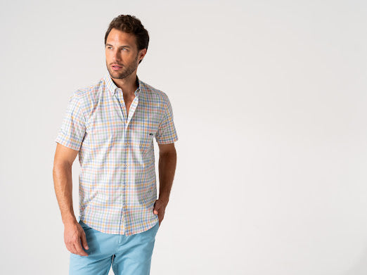 Dario Beltran Regular Fit Checked Shirt Short Sleeved