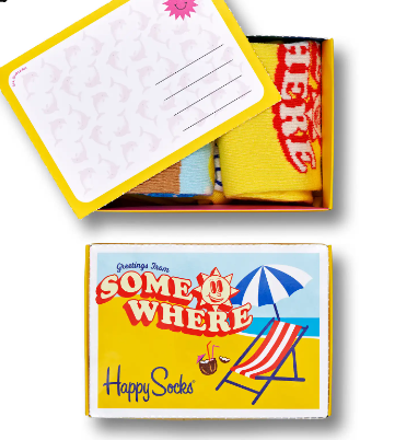 Happy Socks 'Wish You Were Here' 2-Pack Gift Set