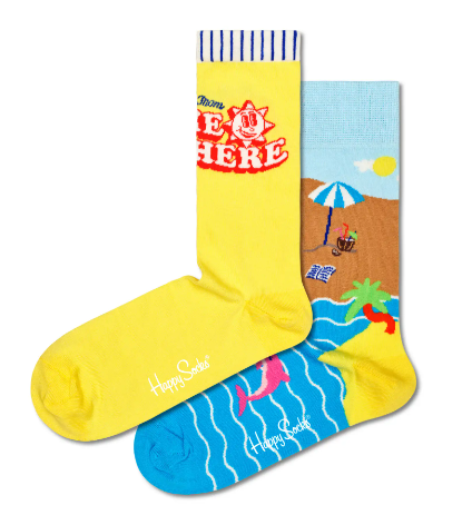 Happy Socks 'Wish You Were Here' 2-Pack Gift Set