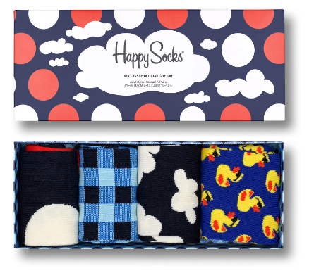 Happy Socks 'My Favourite Blues' 4 Pack Gift Set