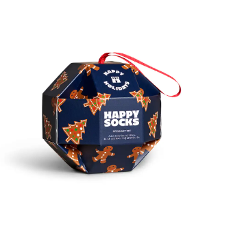 Happy Socks 'Gingerbread Cookies' 1-Pack Gift Bauble