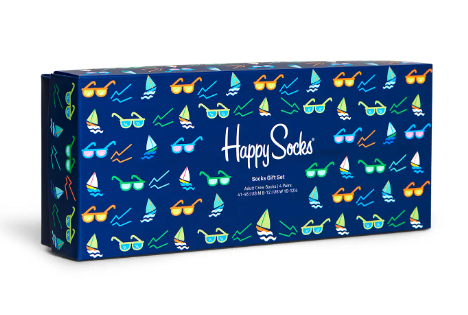 Happy Socks 'Navy' 4 Pack Gift Set