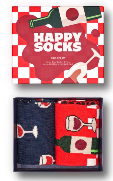 Happy Socks 'Wine' 2 Pack Gift Set