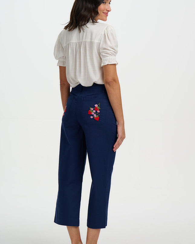 Angelique Shirred Top - Off White, Wild Strawberry