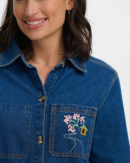 Dita Denim Jacket - Deep Indigo Denim