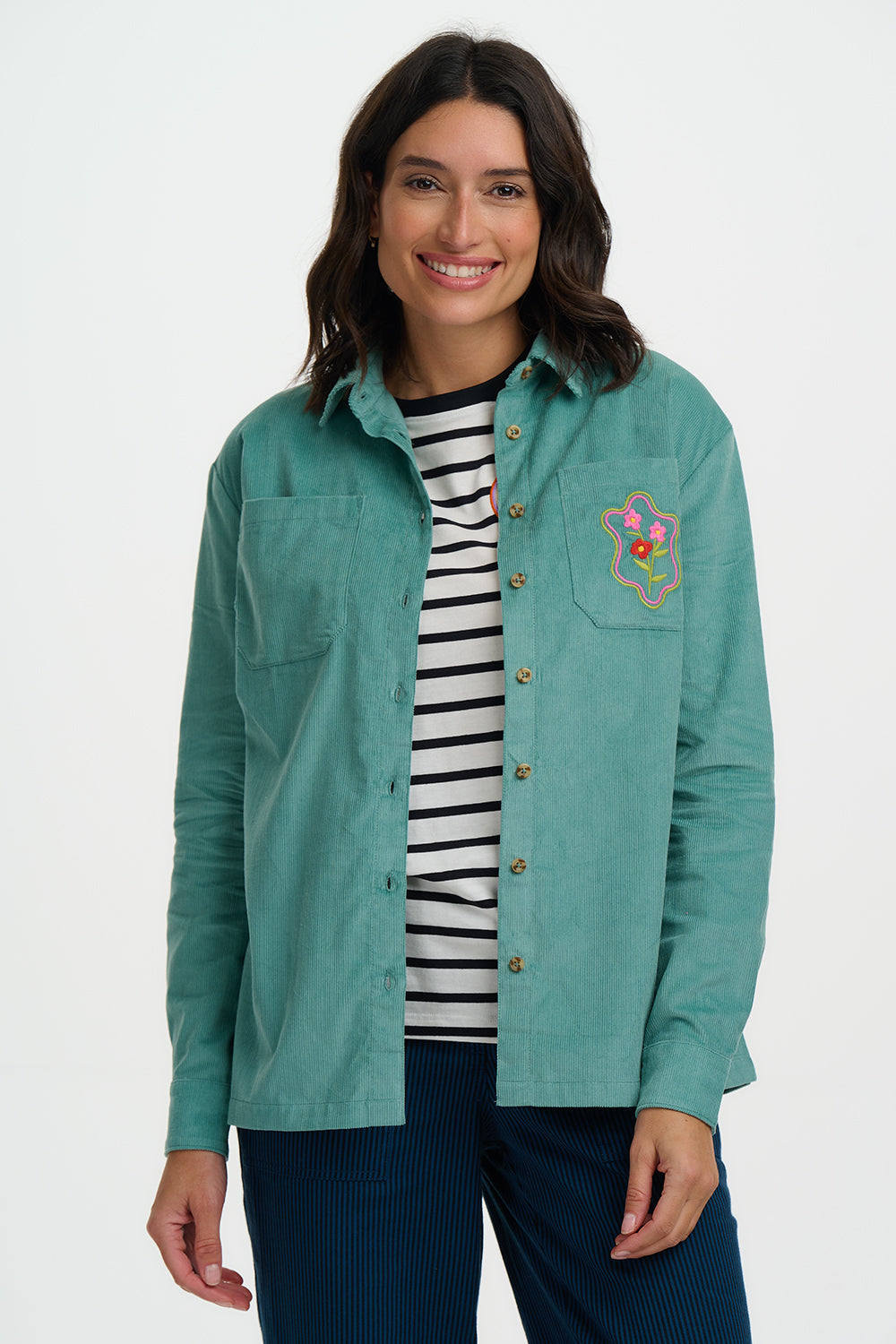 Karina Overshirt - Teal Cord