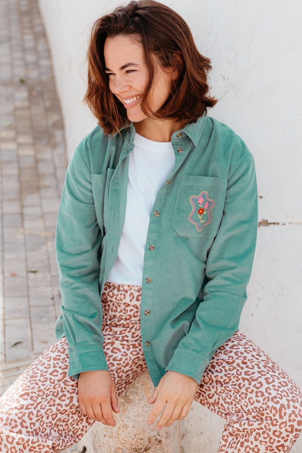 Karina Overshirt - Teal Cord