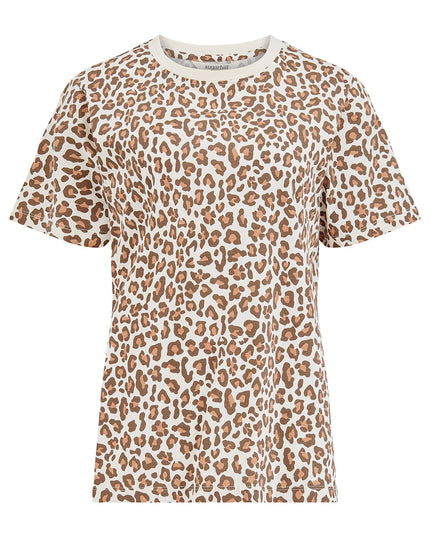 Maggie T-Shirt - Cream, Classic Leopard