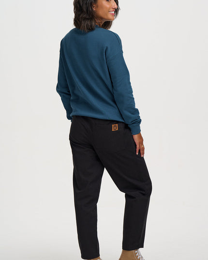 Noah Sweatshirt - Teal, Cross Stitch Hummingbird
