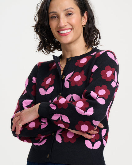 Venetia Cardigan - Black, Mod Daisy