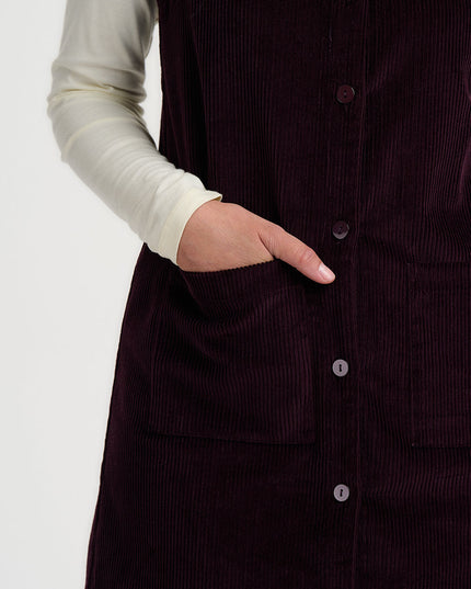Vera Cord Tunic Dress - Dark Plum
