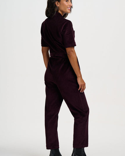 Meredith Boilersuit - Dark Plum Cord
