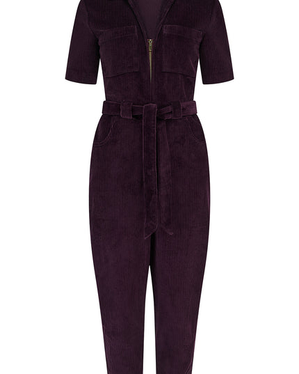 Meredith Boilersuit - Dark Plum Cord
