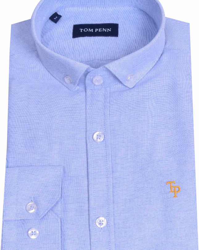 Tom Penn Oxford Shirt In Blue