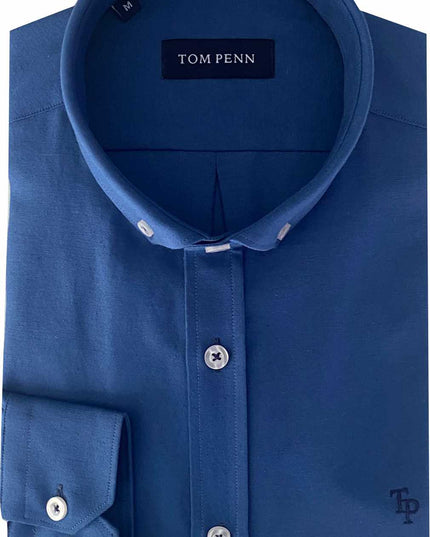 Tom Penn Azure Oxford Long Sleeve Shirt