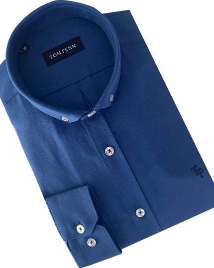 Tom Penn Azure Oxford Long Sleeve Shirt