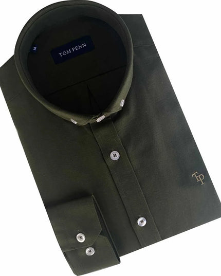 Tom Penn Moss Oxford Long Sleeve Shirt