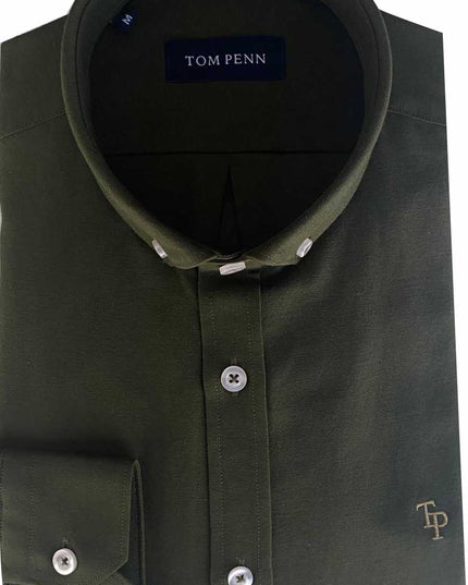 Tom Penn Moss Oxford Long Sleeve Shirt