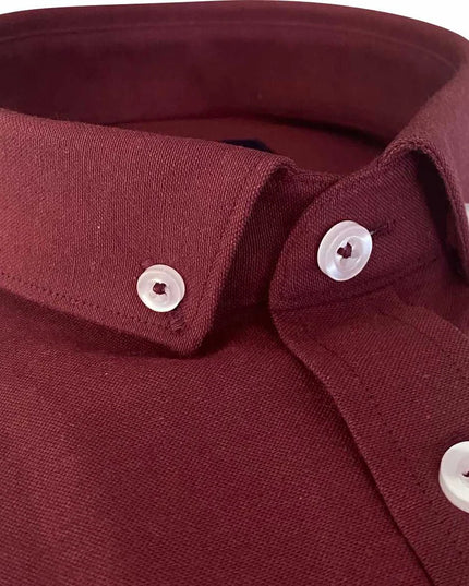 Tom Penn Wine Oxford Long Sleeve Shirt
