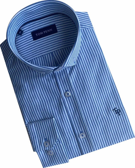Tom Penn Royal Striped Long Sleeve Shirt