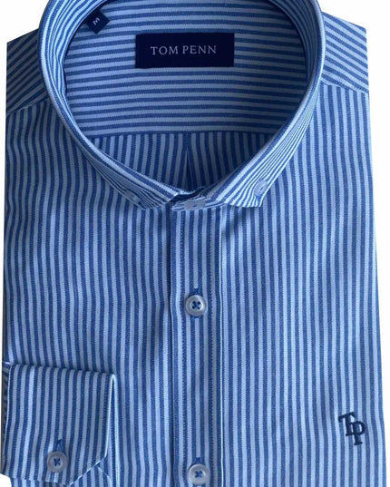 Tom Penn Royal Striped Long Sleeve Shirt
