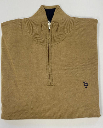 Tom Penn 1/4 Zip in Biscut