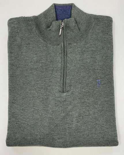 Tom Penn 1/4 Zip in Olive