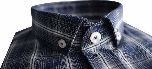Tom Penn Checked Shirt in Navy