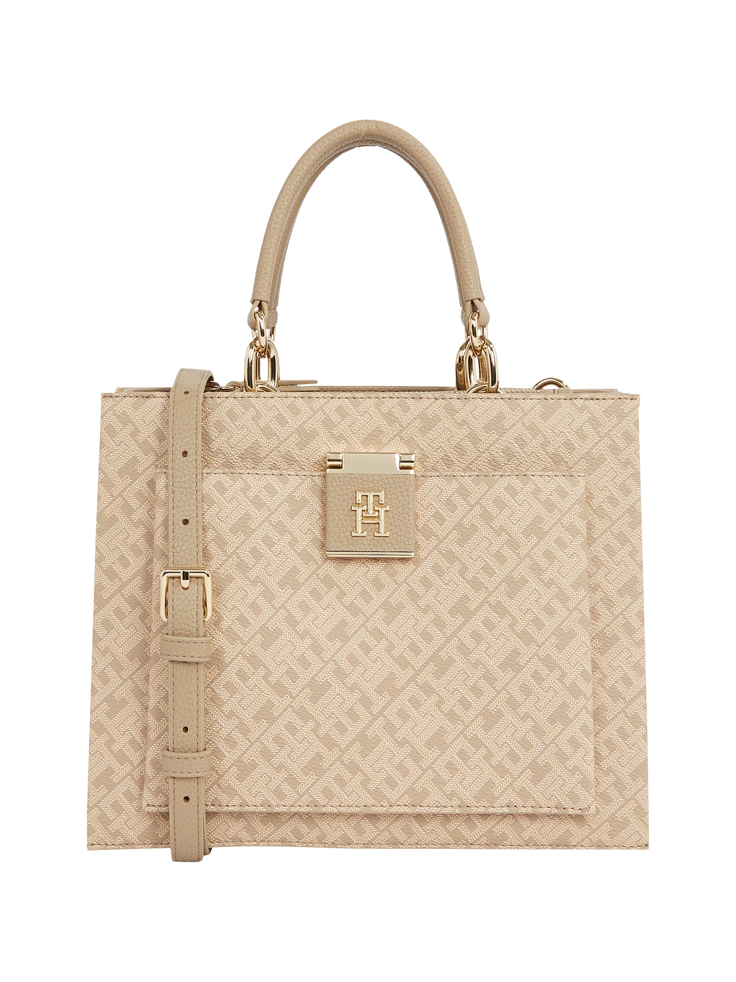 Tommy Hilfiger TH Her Monogram Mini Tote - Beige