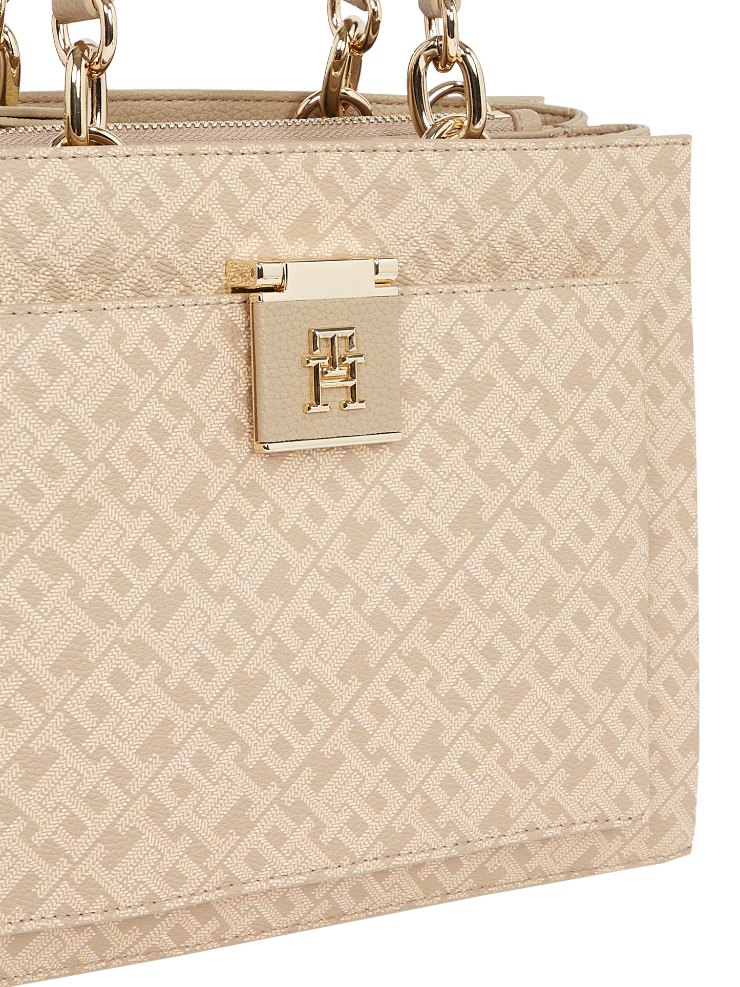 Tommy Hilfiger TH Her Monogram Mini Tote - Beige