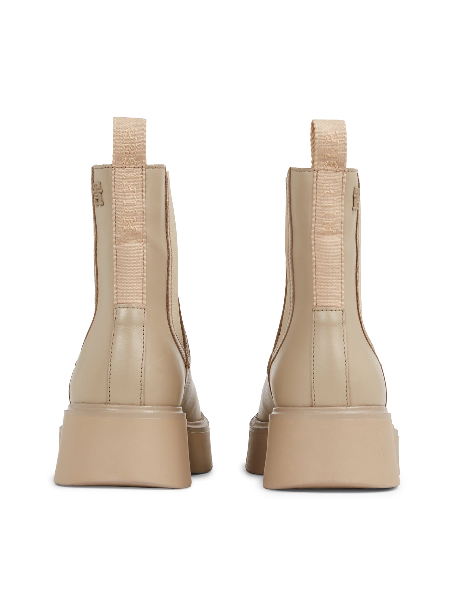 Tommy Hilfiger - Minimal Leather Short Boot - Beige