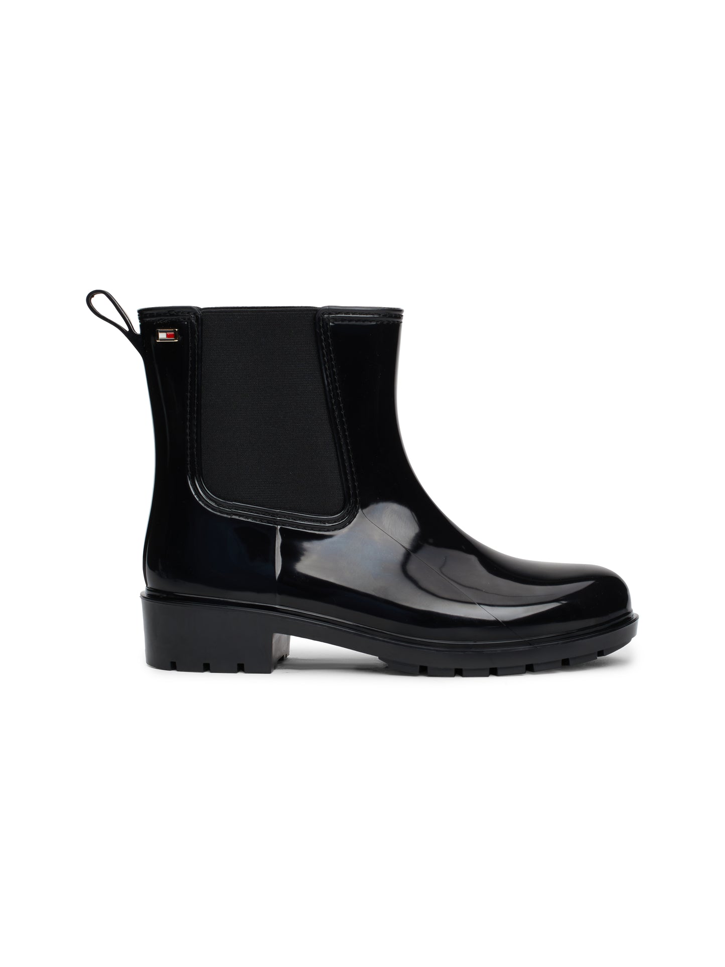 Tommy Hilfiger Patent Cleat Rain Boots - Black